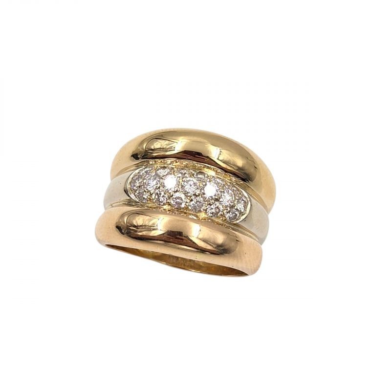 BAGUE 3 ORS  18K 14.73GR DIAMANTS T58