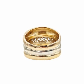 BAGUE 3 ORS  18K 14.73GR DIAMANTS T58