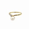 BAGUE OR JAUNE 18K 1.9GR PERLE T55
