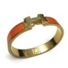 BRACELET HERMES CLIC H ORANGE PM GOLD