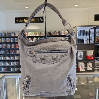 SAC A MAIN BALENCIAGA DAY GÉANT BLEU EN CUIR