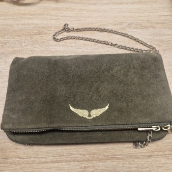 SAC BANDOULIERE ZADIG & VOLTAIRE ROCK DAIM KAKI