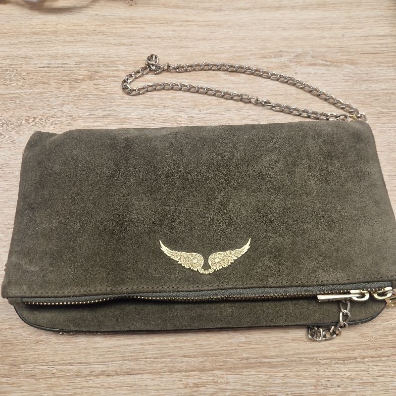 SAC BANDOULIERE ZADIG & VOLTAIRE ROCK DAIM KAKI