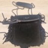 SAC A MAIN ZADIG & VOLTAIRE DAIM NOIR A FRANGE