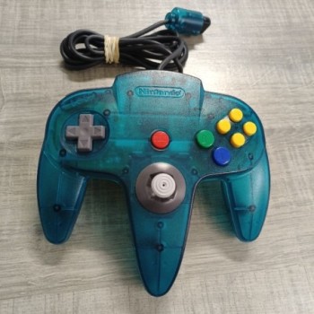 MANETTE N64 BLEU TRANSPARENTE