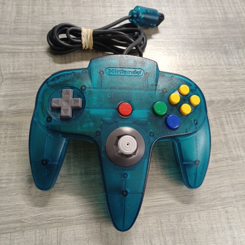 MANETTE N64 BLEU TRANSPARENTE