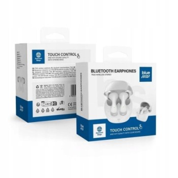 BLUE STAR TWS BLUETOOTH EARPHONES WHITE BK92