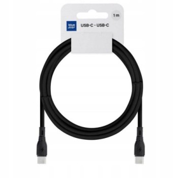 CABLE USB-C TO USB-C 3A 60W 1M BLACK