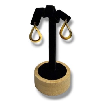 CREOLES ONDULE OR JAUNE 9CT 1.73GRS 3X2 CM