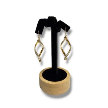 BOUCLES D OREILLES PENDANTES 2 OR 9CT 2.18GRS 5.3 X 2 CM