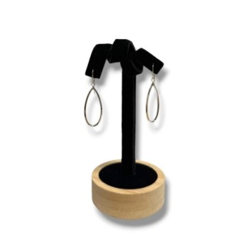 BOUCLES D OREILLES PENDANTES OR BLANC 9CT 0.82GRS 4.2 X 1.3 CM