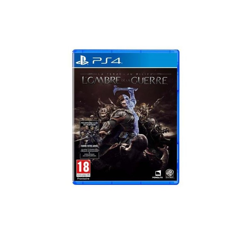LA TERRE DU MILIEU L OMBRE DE LA GUERRE - PS4