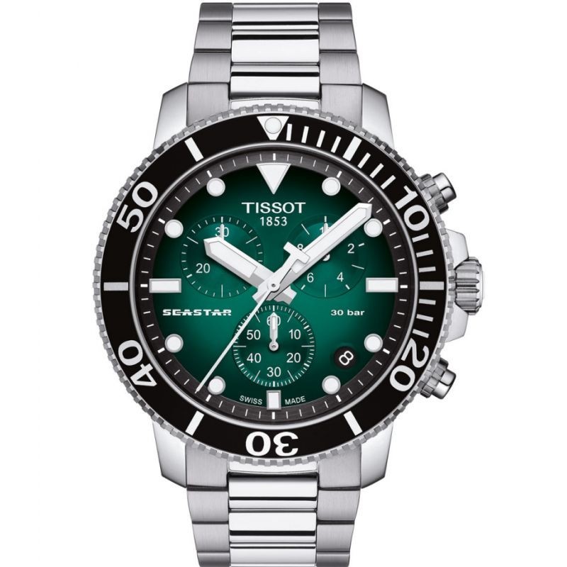 Tissot  Seastar 1000 Green Dial Watch - T1204171109101