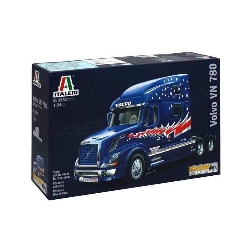 SKILL 5 MODEL KIT VOLVO VN 780 TRUCK TRACTOR SHOW TRUCKS 1/24 SCALE MODEL BY ITALERI
