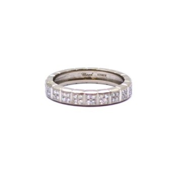 BAGUE CHOPARD ICE CUBE OR BLANC 18CT 6.97G T61