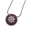 PENDENTIF OR 18CT DIAMANT + CHAINE ARGENT 3GR 42CM