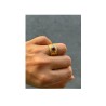 BAGUE OR JAUNE 18CT 8.18 GRS RUBIS CABOCHON