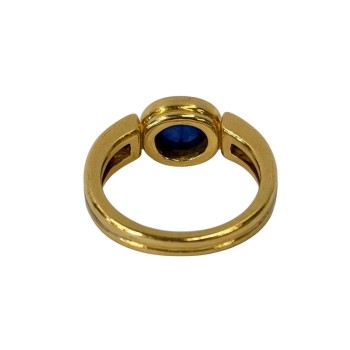 BAGUE SAPHIR CABOCHON OR 18CT 6.8 GRS