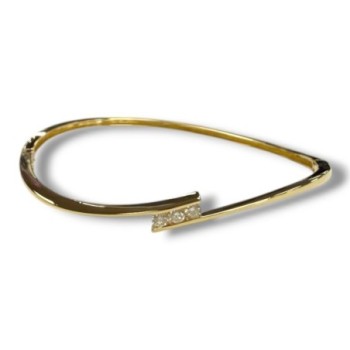 BRACELET OR JAUNE 18CT 3 DMNTS 8.27GRS
