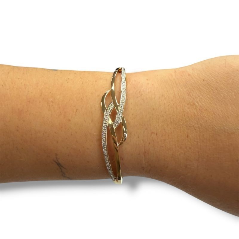 BRACELET OR JAUNE 18CT 15.64GRS BRILLANTS
