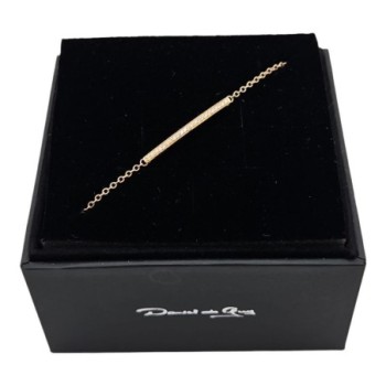 BRACELET DANIEL DE GUY OR JAUNE 18CT LIGNE DE DIAMANTS - 2.27GR - 19 CM