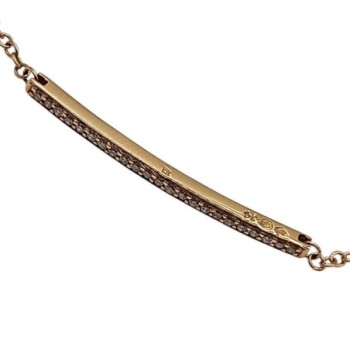 BRACELET DANIEL DE GUY OR JAUNE 18CT LIGNE DE DIAMANTS - 2.27GR - 19 CM