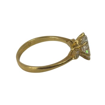 BAGUE OR JAUNE DIAMANTS 2.77 GRS