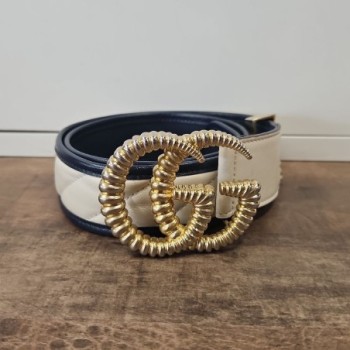 CEINTURE GUCCI BICOLOR CUIR TAILLE 75CM