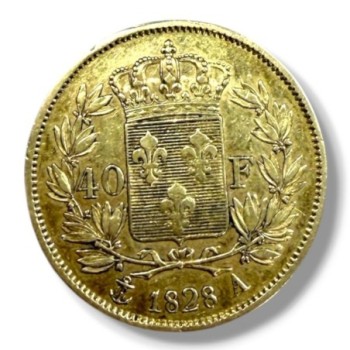 PIECE D OR 900 12.86GRS 40 FRANCS 1828A CHARLES X