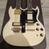 2404-WH Double Neck Guitar / Bass avec Caisson