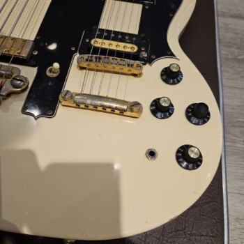2404-WH Double Neck Guitar / Bass avec Caisson
