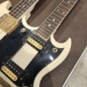 2404-WH Double Neck Guitar / Bass avec Caisson