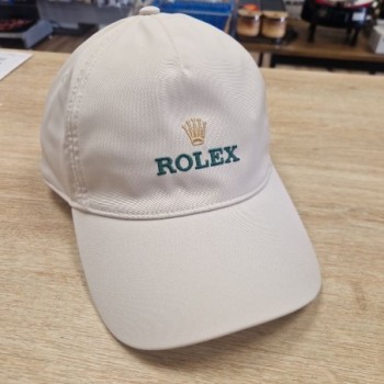 CASQUETTE ROLEX BEIGE LOGO VERT