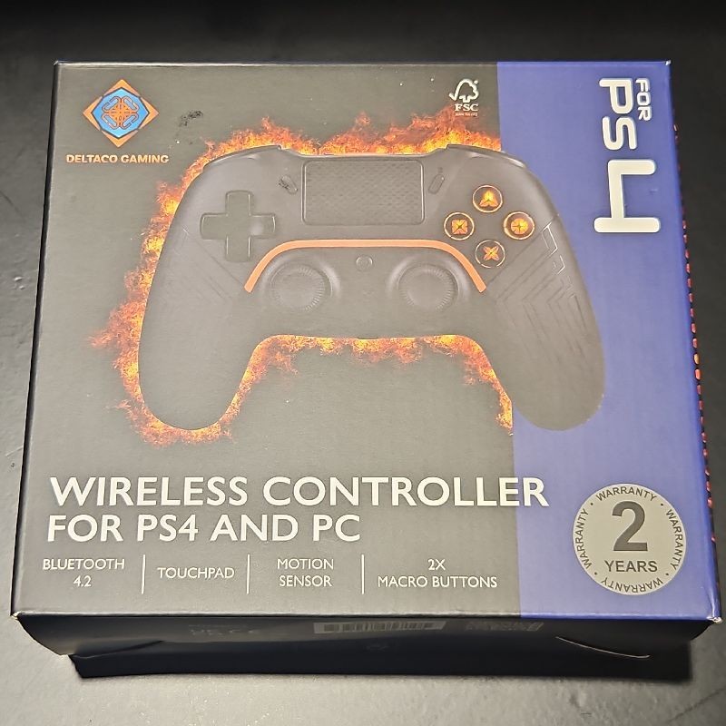 DELTACO GAMING Wireless PS4 & PC Controller Controller PlayStation 4, PC, Android, iOS Schwarz