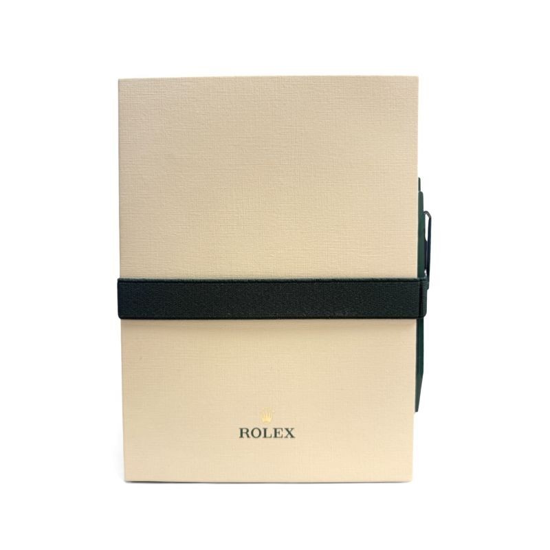 BLOC NOTE + STYLO ROLEX BEIGE VERT