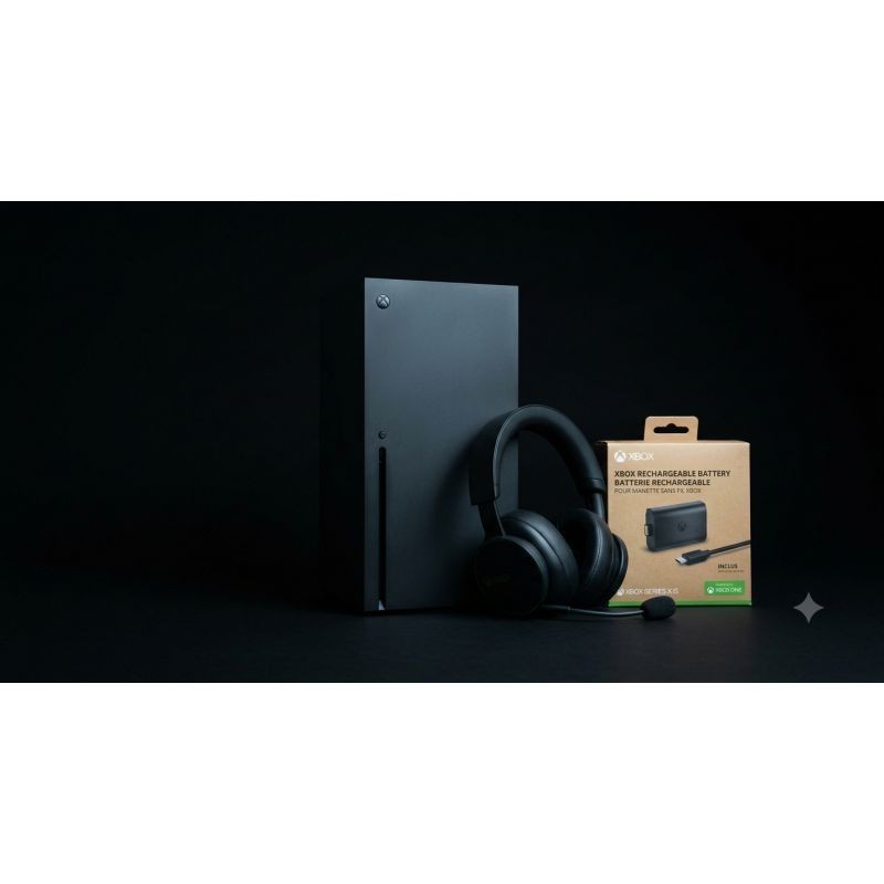 CONSOLE XBOX SERIES X + CASQUE + BATTERIE MANETTE