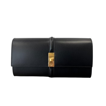 CELINE LARGE FLAP WALLET NOIR