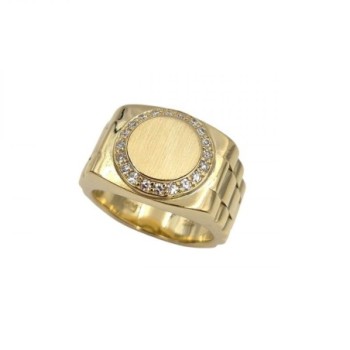 BAGUE OR JAUNE 18K DTS 16.74GR T50