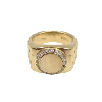 BAGUE OR JAUNE 18K DTS 16.74GR T50