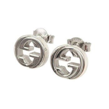 B.O. GUCCI INTERLOCKING ARGENT 925 3.53GR 1CM DE DIAMETRE