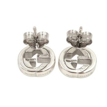 B.O. GUCCI INTERLOCKING ARGENT 925 3.53GR 1CM DE DIAMETRE