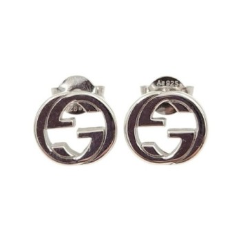 B.O. GUCCI INTERLOCKING ARGENT 925 3.53GR 1CM DE DIAMETRE