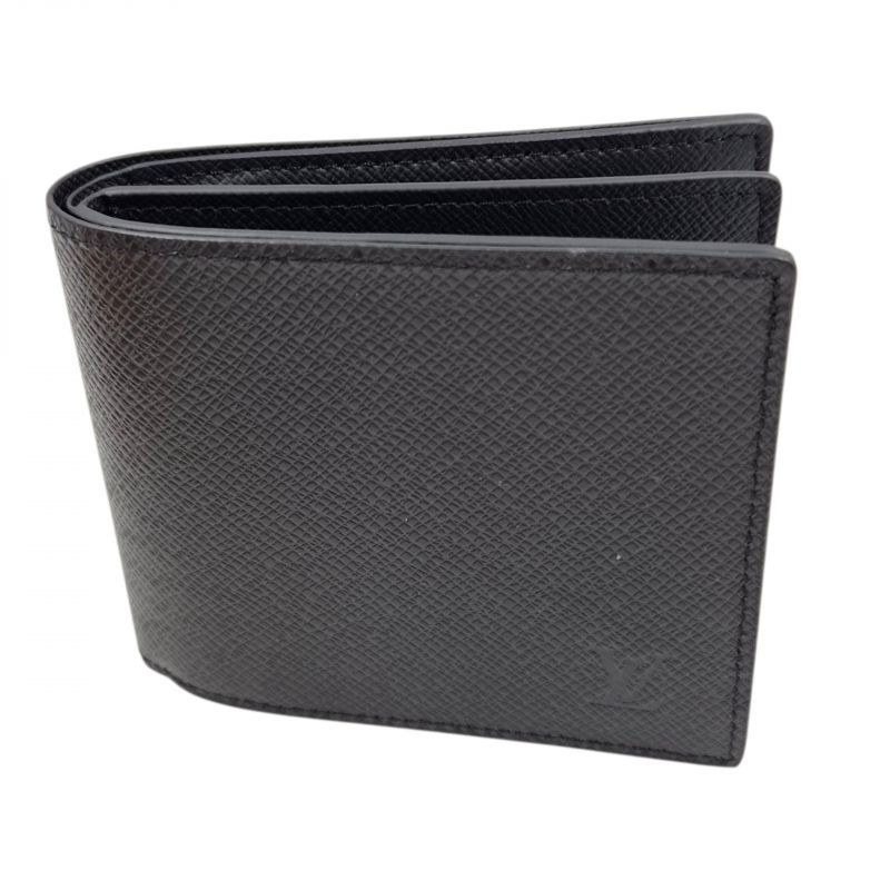 PORTFEUILLE LOUIS VUITTON AMERIGO CUIR NOIR 11,5 X 9,5 X 2 CM BOITE FACTURE 2025
