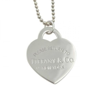 CHAINE TIFFANY & CO 24.45GR EN ARGENT 925 60CM PENDENTIF 3,2 X 4 CM