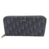 PORTEFEUILLE DIOR TOILE JACQUARD OBLIQUE NOIR DE 2022 20 X 11 X 2,5 CM