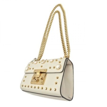SAC GUCCI PADLOCK SMALL CUIR BLANC 20 X 13 X 7 CM