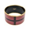 BRACELET HERMES BORDEAUX NOIR T 6,5 CM / 3,5 CM DE LARGEUR