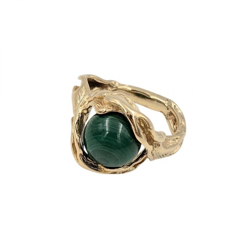 BAGUE GILBERT ALBERT OR JAUNE 18K 6.44GR T 55  4 BILLES