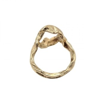 BAGUE GILBERT ALBERT OR JAUNE 18K 6.44GR T 55  4 BILLES