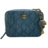 SAC CHANEL MINI CAMERA BLEU DENIM